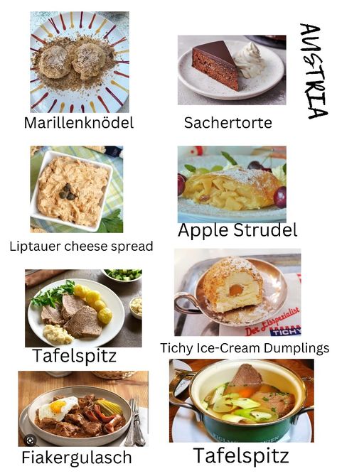 Austria Food, Food To Try, Food Traditional, Austrian Recipes, Food Drawing, Traditional Food, Vienna, Austria, Travel