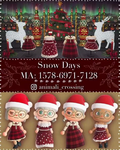 Animal Crossing: New Horizons Design Codes (@AC_designcodes) / Twitter Acnh Holiday Codes, Animal Crossing Christmas Design Codes, Acnh Holiday, Animal Crossing Christmas, Acnh Christmas Code, New England Christmas, Clothes Codes, Animal Crossing 3ds, Animal Crossing Guide