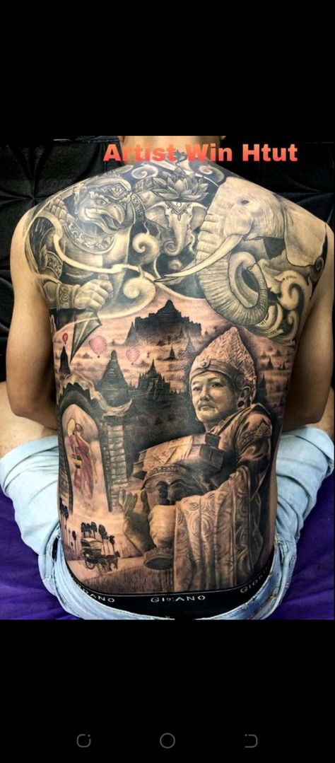 Myanmar Tattoo Art, Myanmar King Tattoo, Bagan Myanmar Tattoo, Myanmar Traditional Tattoo, Burmese Tattoo, Myanmar Tattoo, American Drawing, Praying Hands Tattoo Design, Traditional Japanese Tattoo Designs