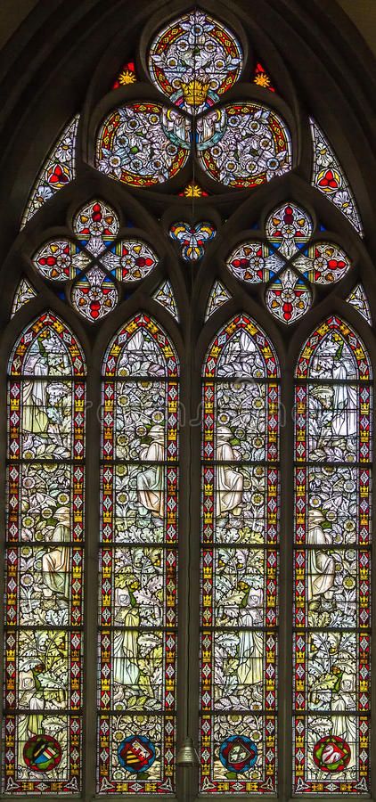 Stained-glass window stock photo Goth Architecture, Stained Glass Windows Church, Stain Glass Window Art, Window Photography, Gothic Windows, Window Drawing, Photo Window, Stained Glass Church, Gothic Cathedrals