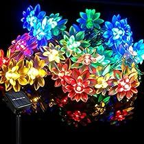 Flower Fairy Lights, Christmas Wedding Decorations, Solar Flower, Christmas Fairy Lights, Patio String Lights, Patio Fence, Solar String Lights, Light Garland, Christmas Fairy