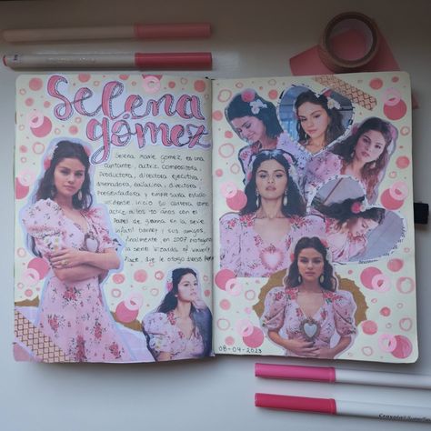 Selena Gomez Journal, Music Journal, Collage Scrapbook, Scrapbook Art, Journal Scrapbook, Marie Gomez, Bullet Journal Ideas Pages, Journal Pages, Rapunzel