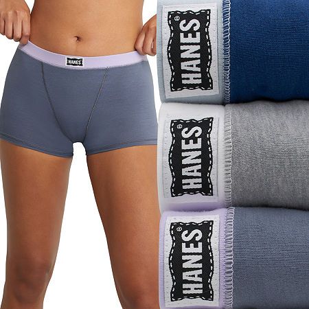 OUR BEST BASICS ARE FAR FROM BASIC. Leave it to Hanes to bring a vintage vibe to a brand-new Original. So comfy you might forget you are wearing them, Hanes Originals Ultimate Women's Vintage Boxer Briefs boast the old-school softness and breathability that you expect from cotton. The stretch? That's thanks to the touch of spandex that helps these women's boxers move when you do. A Comfort Flex waistband does the rest, ensuring a perfect fit in women's underwear that is available in multiple siz Women's Boxers, Boxers For Women, Woman Boxer, Womens Boxer Briefs, Vintage Boxer, Custom Boxers, Womens Boxer, Womens Boxers, Female Boxers