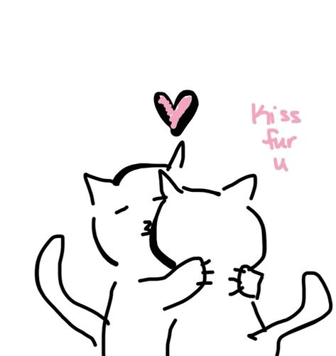 Funny Doodles Kiss, Cute Pics To Send To Boyfriend, Kissing Reaction Pic Doodle, Cute Pictures To Send To Your Boyfriend Cat, Mwah Kiss, Silly Cat Doodles Love, Meme Cats Doodle, Love Memes Relationships Cat, I Love You Honey