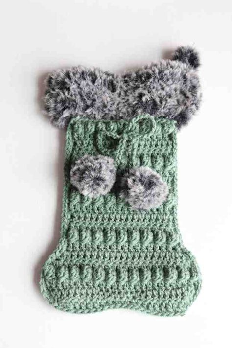 Pet Stocking Crochet Pattern, Crochet Bone Stocking, Bone Stocking Pattern Free, Crochet Pet Christmas Stocking, Crochet Christmas Pet Stocking Pattern Free, Crochet Dog Bone Stocking Pattern, Crochet Stocking For Dog, Dog Stocking Crochet Pattern, Christmas Crochet Crafts Gift Ideas