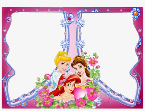 Multi Photo Frame, Princess Frame, Metaverse Art, Disney Princess Babies, Disney Background, Baby Frame, Frame Png, Multi Photo, Baby Princess