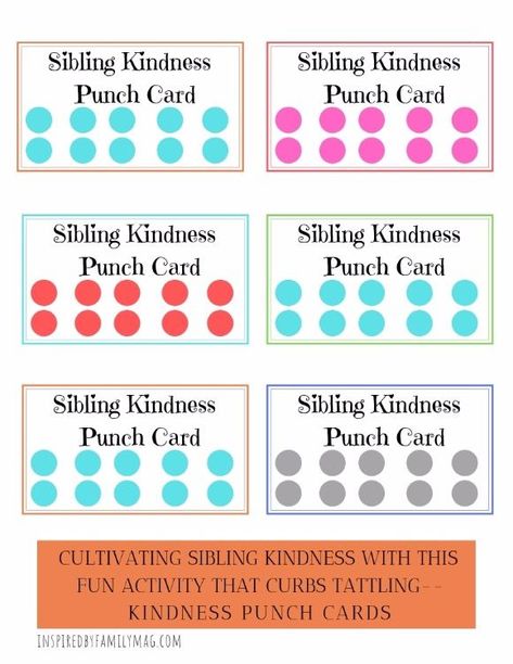 Biblical Sibling Series: Cultivating Sibling Kindness With This Fun Activity That Curbs Tattling Communication Games, Compliment Cards, Kindness Challenge, Parenting Help, Circle Of Friends, Punch Cards, Potty Training, Random Acts Of Kindness, Learning Activities