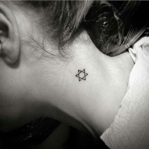 Jewish Star Tattoo, Star Of David Tattoo, Jewish Tattoo, Hai Tattoo, David Tattoo, Promise Tattoo, Bible Tattoos, Clover Tattoos, Star Tattoo