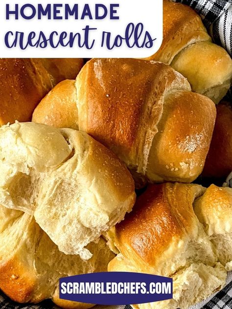 Fall in love with homemade crescent rolls following this easy recipe! A delicious yeast roll recipe that is flaky, light, and buttery! This step by step recipe tutorial makes creating your favorite homemade crescent roll recipe easy to manage any day of the week! Bread Side Dish, Yeast Roll Recipe, Best Rolls, Chocolate Covered Banana Bites, Crescent Rolls Recipe, Yeast Roll, Homemade Crescent Rolls, Strawberry Oatmeal Bars, Blueberry Crumble Bars