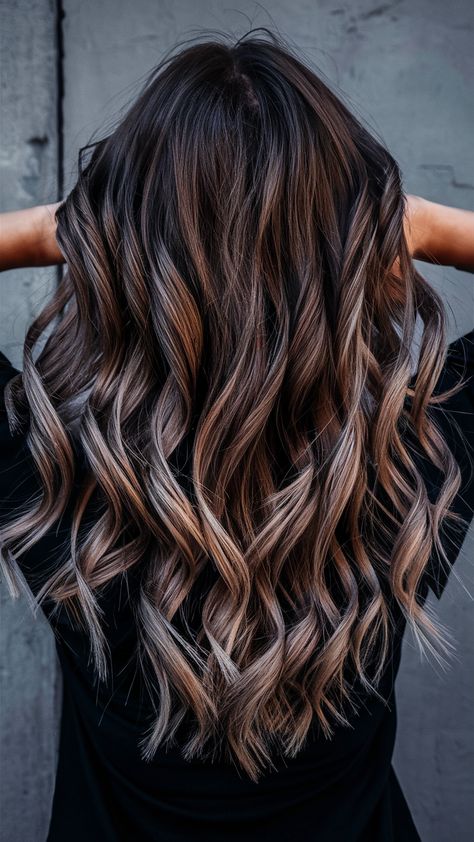 Brunette Hair Lowlights, Brown With Lowlights, Subtle Brunette Balayage, Soft Caramel Highlights, Subtle Brunette, Hair Lowlights, Blended Highlights, Bold Balayage, Stylish Hair Colors