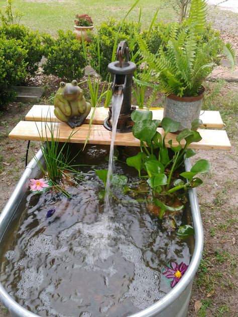 Tin Bath Pond, Water Trough Ponds, Bathtub Pond, Stock Tank Pond, Boat Pond, Landscaping Water Feature, Small Backyard Ponds, Garden Bathtub, Small Water Gardens