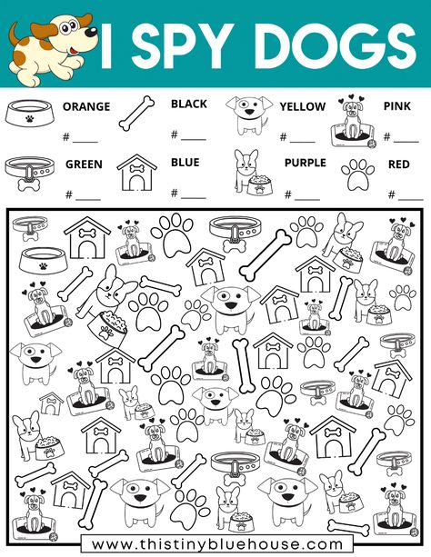 I Spy Worksheets For Kids, I Spy Printables For Kids Free, Quiet Classroom, Library Printables, I Spy Printable, Spy Games For Kids, Pet Games, Boredom Busters For Kids, Printable Games For Kids