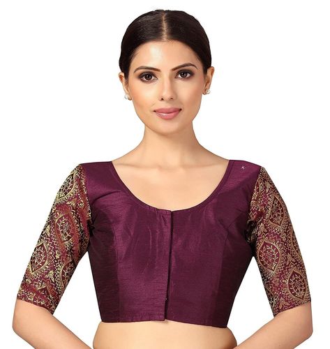 Silky Saree, Wine Saree, Ready Made Saree, Dhoti Pants For Men, Indian Blouses, Sleeveless Blouse Saree, Blouse Indian, Sleeves Women, Readymade Saree