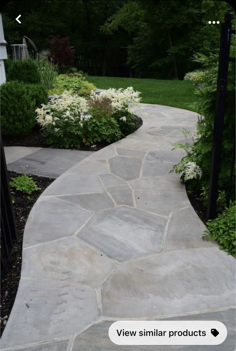 Front Walkways, Front Walkway Landscaping, Garden Hardscape, Front Yard Walkway, Flagstone Walkway, Flagstone Path, Backyard Walkway, Walkway Landscaping, Doors Kitchen