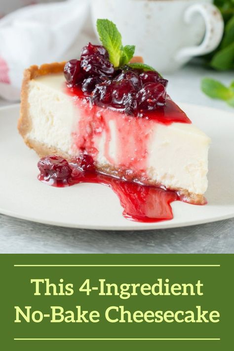 4 Ingredient No Bake Cheesecake, Easy Cheesecake Recipes No Bake 4 Ingredients Cream Cheeses, Cool Whip Cheesecake No Bake, 3 Ingredient Cheesecake No Bake, 4 Ingredient Cheesecake, Frozen Cheesecake Recipes, No Bake Cheesecake Recipes Easy, 3 Ingredient Cheesecake, Incredible Desserts