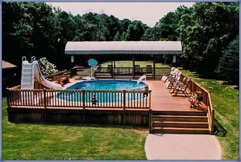 Ideas De Piscina, Deck Landscaping, Pool Deck Plans, Swimming Pool Decks, Swimming Pool Landscaping, Pool Renovation, Pool Remodel, Above Ground Pool Landscaping, Above Ground Pool Decks