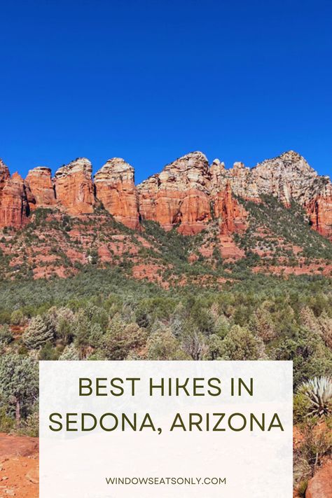 Discover the best hikes in Sedona, Arizona to showcase the beauty this magical place has to offer! From the iconic Devil's Bridge and Cathedral Rock to the tranquil beauty of West Fork Trail, you will uncover all forms of beauty in Sedona! Hiking Itinerary, Sedona Itinerary, Cathedral Rock, Day Hiking, Window Seats, Weekend Hiking, Outdoor Market, Sedona Arizona, Forest Service