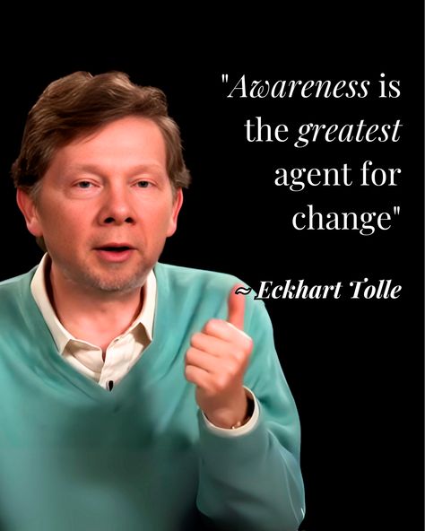 Transformation begins with awareness. 🧠 Recognize and understand thoughts, behaviors, and patterns for meaningful change. Self-awareness promotes positive adjustments. 🔍

#psychology #wisdom #enlightenment #habits #selfdevelopment #discipline #selfimprovement Eckhart Tolle Quotes, Great Thinkers, Eckhart Tolle, Self Awareness, Self Development, Self Improvement, Psychology, Quotes