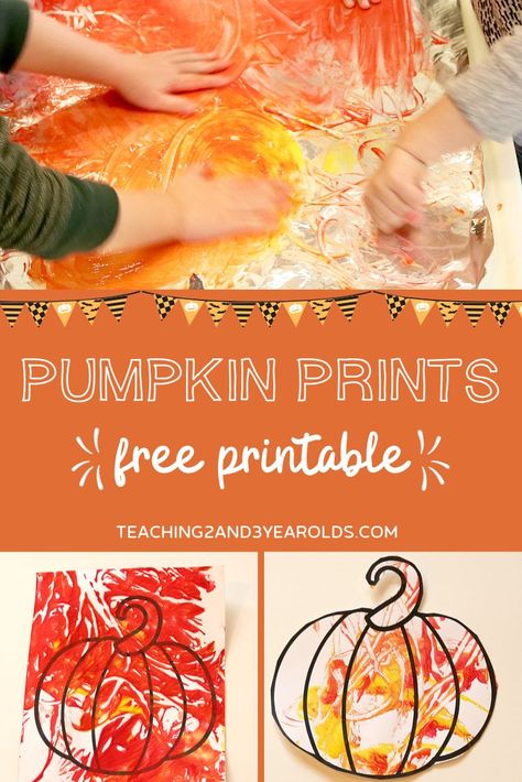 It's super easy to make pumpkin prints and only requires a few materials. This activity is a fun fine motor activity for toddlers and preschoolers and comes with a free pumpkin printable! #pumpkins #art #paint #printable #toddlers #preschool #age2 #age3 #teaching2and3yearolds Printable Pumpkins, Preschool Pumpkin, Montessori Crafts, Pumpkins Art, Fall Activities For Toddlers, Fall Crafts For Toddlers, October Ideas, October Activities, Fine Motor Activity