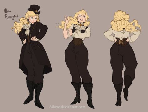 Top Hat Pose Reference, Roaring 20s Character Design, Steampunk Outfit Concept Art, Top Hat Character Design, Steampunk Oc Art, Hat Character Design, Unique Oc Designs, Top Hat Outfit, Dnd Character Design Female