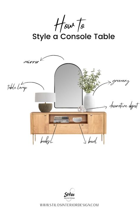 Console Table Ideas, Style A Console Table, How To Style A Console Table, Interior Styles Guide, Behind Sofa, Interior Design Principles, Console Table Decorating, Using Chalk Paint, Interior Design Guide