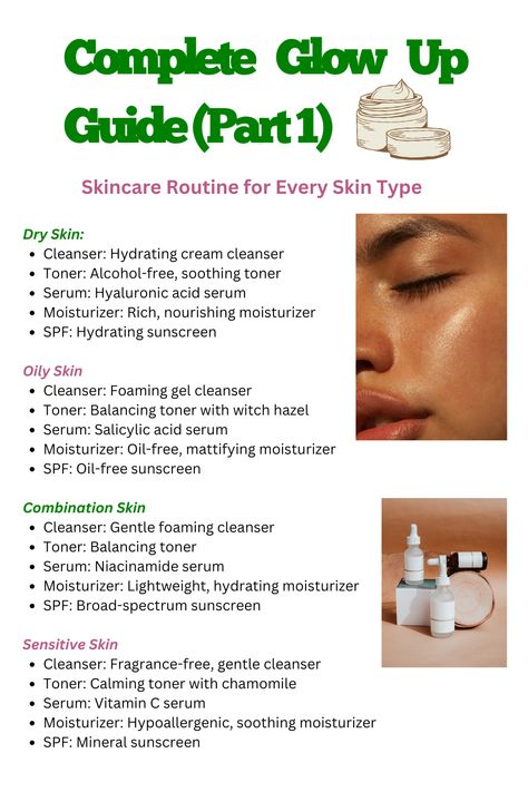 Glow Up Guide, Cleanser For Combination Skin, Beauty Treatments Skin Care, Men Skin Care Routine, Body Essentials, Skin Care Basics, Black Glamour, Dry Skin Care Routine, Cleanser For Oily Skin