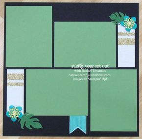 Click here to see 12x12 scrapbook pages made with Botanical Blooms stamp set, Botanical Builder framelits, Glitter Tape and that fun Corrugated Paper… #stampyourartout #stampinup - Stampin’ Up!® - Stamp Your Art Out! www.stampyourartout.com Paper Bag Scrapbook, Scrapbook Design Layout, Scrapbook Pictures, Recipe Scrapbook, Picture Layouts, Simple Scrapbook, Scrapbook Layout Sketches, Birthday Scrapbook, Album Diy