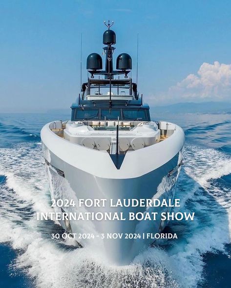 Save the date for the largest in-water boat show in the world! Boasting an unrivaled collection of sleek sports yachts, stunning superyachts, and luxury yacht charters, FLIBS offers an exciting yet relaxed atmosphere that provides potential yacht owners and charterers the opportunity to step aboard and meet industry experts. Celebrating its 65th year, the show will feature an impressive lineup across seven locations, showcasing the industry’s newest boats and yachts of all sizes, worldwide p... Sport Yacht, Yacht Builders, Super Yacht, Water Boat, Broward County, Luxury Yacht, Super Yachts, Topiaries, Yacht Charter