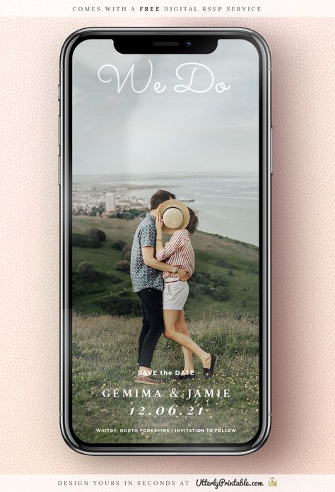 Sabe The Date, Safe The Date, Digital Wedding Invitations Design, Save The Date Online, Save The Date Mariage, Digital Wedding Invitations Templates, Quick Wedding, Digital Save The Date, Electronic Wedding Invitations