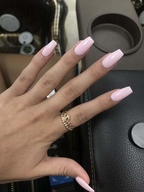 Light Pink Nails Ballerina Shape, Light Pink Ballerina Nails, Pretty Square Nails Long, Pink Nails Ballerina, Light Pink Coffin Nails, Pink Ballerina Nails, Ballerina Pink Nails, Coffin Nails Pink, Pink Coffin Nails