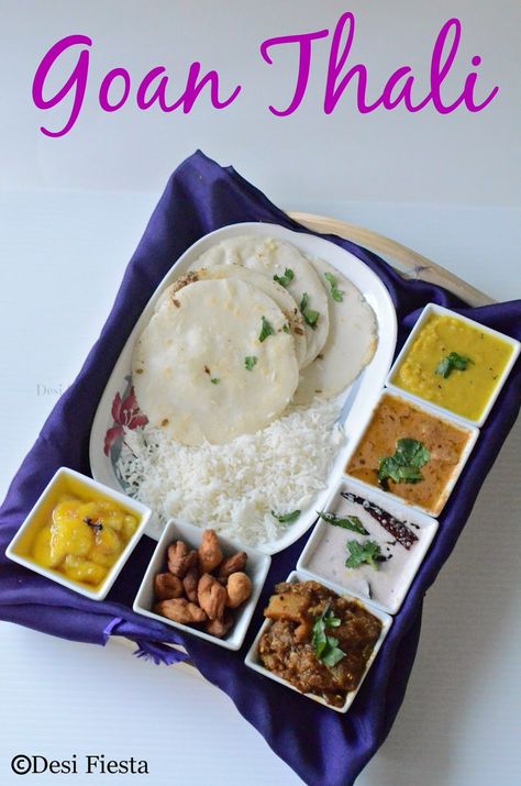 Punjabi Thali, Maharashtrian Thali, South Indian Thali, Vindaloo Recipe, Indian Thali, Goan Recipes, India Food, Food Heaven, Lunch Menu