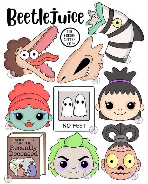 Beetlejuice Decorated Cookies, Beetlejuice Sugar Cookies, Beetle Juice Cookies, Beetlejuice Cookies Decorated, Beetlejuice Clipart, Beetlejuice Cupcakes, Beetlejuice Cookies, Cute Halloween Characters, Beetlejuice Art