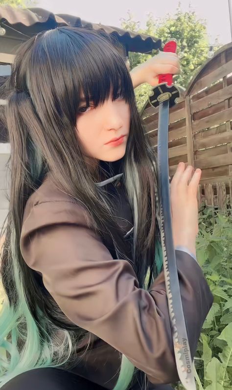 #anime #cosplay #demonslayer #muichiro #muichirocosplay #demonslayercosplay #animecosplay Muichiro Halloween, Muchiro Cosplay, Tokito Cosplay, Demon Slayer Muichiro Cosplay, Muichiro Cosplay, Muichiro Hair Up, Muichiro Being Cute, Anime Cosplay Ideas, Anime Vs Cartoon