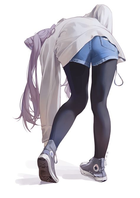 Yuumei Art, Painting Over Wallpaper, Tights And Sneakers, Top 10 Best Anime, Hand Drawing Reference, Female Character Concept, Sneaker Art, Character Poses, Anime Inspired