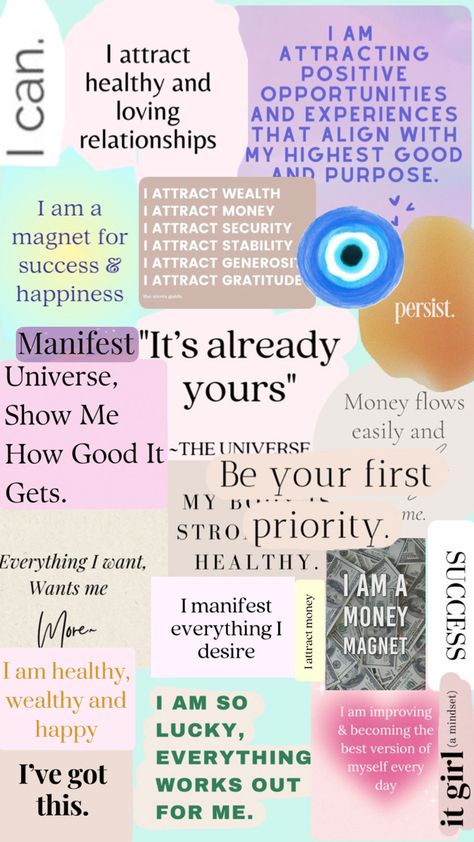 Law Of Attraction Vision Board, Vision Board Themes, Mindfulness Journal Prompts, Manifesting Vision Board, Vision Board Examples, Positive Quotes Wallpaper, Affirmation Board, Healing Journaling, Universe Quotes