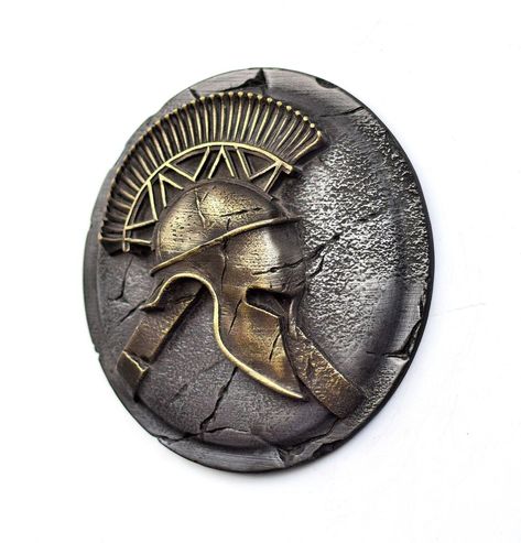 Greek Shield, Traditional Viking Tattoos, Celtic Wall Art, Celtic Decor, Warrior Shield, Greek Helmet, Shield Wall, Corinthian Helmet, Viking Decor