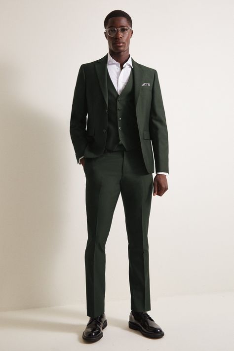 Dark Green Suit Men, Guys Prom Outfit, Dark Green Suit, Plain Suits, Green Suit Men, Green Suit Jacket, Choir Dresses, Green Wedding Suit, Dark Green Wedding