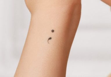 Semi-colon Tattoo Selena Gomez, Selena Gomez Tattoo Semi Colon, Selena Gomez Tattoo Ideas, Selena Gomez Tattoo, Semi Colon Tattoo, Colon Tattoo, Ohm Symbol, Semi Colon, Health Tattoo