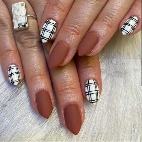 New Style Ideas, Nails Art Designs, Summer Nail Designs, Art Designs Ideas, Fingernail Designs, Plaid Nails, Simple Gel Nails, Simple Acrylic Nails, Cute Gel Nails