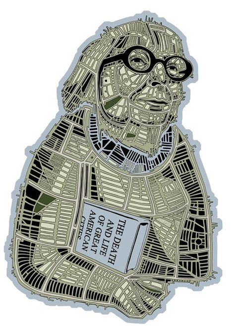 Jane Jacobs, Urban Spaces Design, Map Illustrations, Urban Design Graphics, Street Design, Historic Preservation, American Cities, Girl Inspiration, Garden City