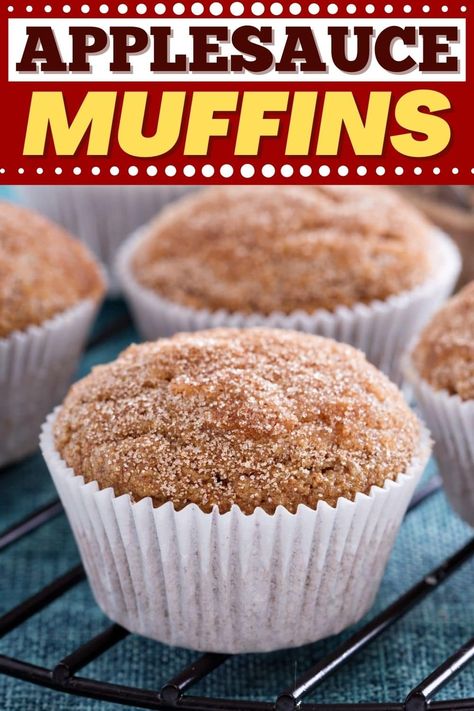 These applesauce muffins are incredibly fluffy, moist, and bursting with flavors of fall. Learn the easy recipe, plus, get tips for the best muffins. Applesauce Muffins Recipes, Applesauce Muffins Easy, Muffins Easy Recipe, Applesauce Muffin Recipe, Applesauce Recipes, The Best Muffins, Easy Leftover Turkey Recipes, Best Muffins, Baking With Applesauce