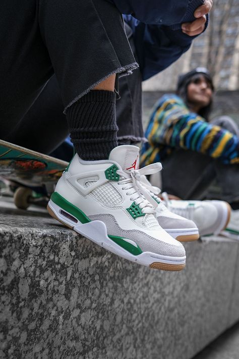 Pine Green Outfit, Air Jordan 4 Outfit, Jordan 4 Outfit, Air Jordan Iv, Jordan 4’s, Jordan Retro 4, Jordan 4s, Cheap Jordans, Adidas Spezial