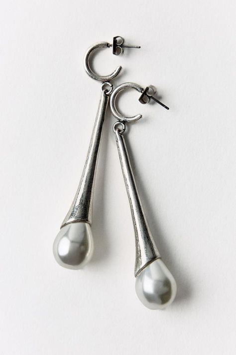 Silver earrings dangle