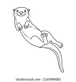 Otter Swimming, Happy Otter, Otter Tattoo, Otter Drawing, Sketch Cute, Otter Illustration, Cute Otter, Creative Gifts For Boyfriend, Sea Otter