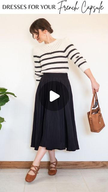 Alex Davies | French Girl Style on Instagram: "Looking for easy elevated outfits to get you through the holidays🎄without that “ugh I have nothing to wear” feeling? I’ve got you! Here’s Part 2 of your winter French Capsule: 1. Floral Midi Skirt, Dress and/or solid slip skirt👗 2. Little Black Dress 3. Cardigan 4. Tall Boots👢 5. Statement Earring Cold Weather Bonus Piece: Black Turtleneck Get the full capsule + links to add or update any of these core closet essentials you might be missing on my blog 💫AlexDaviesLiving.com/blog Comment below for links + discount codes, and don’t forget to shop your own closet for items that will work in this capsule, too! Want to see the rest of the capsule? Follow for Part 1! #frenchgirl #parisianchic #holidayoutfit #winteroutfitideas #howtowearit" Elevated Outfits, I Have Nothing To Wear, I Have Nothing, French Girl Style, Closet Essentials, Statement Earring, Floral Midi Skirt, Slip Skirt, Black Turtleneck