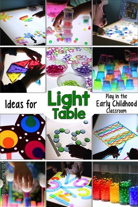 Table Activities For Kids, Light Table Activities, Light Box Activities, Diy Light Table, Table Activities, Learning Activities For Kids, Light Activities, Activities For Children, Light Study