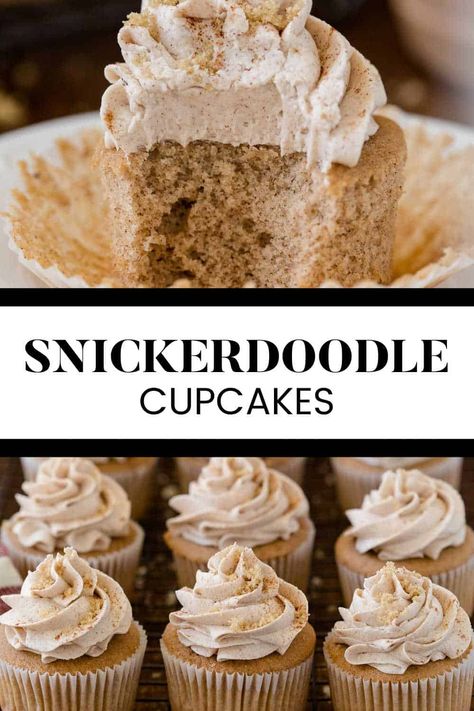 Oatmeal Cookie Cupcakes, Top Bakery Items, Pie Cupcakes Decorated, Cupcake Business Ideas, Vanilla Cupcakes Recipe, Famous Cookies, Snickerdoodle Cupcakes, Snickerdoodle Cake, Homemade Cupcake Recipes