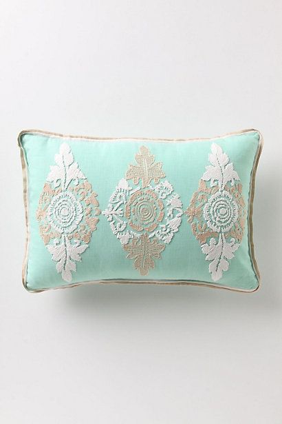 Love the colors Anthropologie Pillow, Mint Pillow, Aqua Pillows, Pretty Pillow, Room Pillows, Aqua Turquoise, Pillow Talk, Tiffany Blue, Color Inspiration