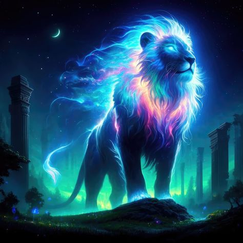 Mythical Lion Fantasy Art, Fantasy Lion, Fantasy Creature, Spirit Guide, Lion Art, Mythical Creatures Art, Realistic Art, Amazing Art Painting, A Lion