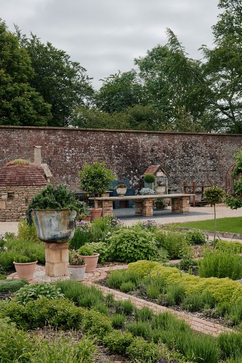 Fire Pit Seating Area, Vegetable Bed, Wild Flower Meadow, Herbaceous Border, Gravel Path, Stone Fountains, London Garden, Garden Area, Stone Walls